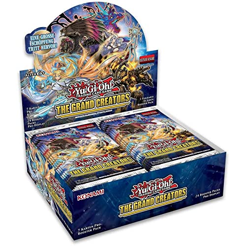 YuGiOh! The Grand Creators Booster Display | DEUTSCHE AUSGABE | NEU & OVP | Yu-Gi-Oh Karten | + Arkero-G 100 Small Soft Sleeves von Arkero-G