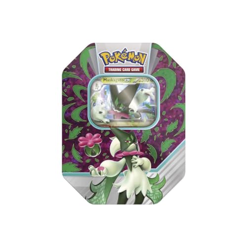 Pokemon Maskagato ex Herbst Tin 2023 Box | DEUTSCH | + Arkero-G 10 Standard Soft Card Sleeves von Arkero-G