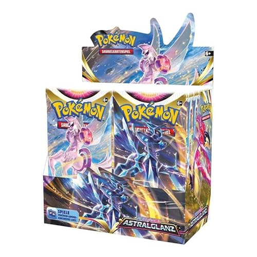 Pokemon Schwert & Schild: Astralglanz Display (36 Booster) | DEUTSCH | PKM Karten NEU GÜNSTIG | + Arkero-G 100 Standard Soft Sleeves Kartenhüllen von Arkero-G