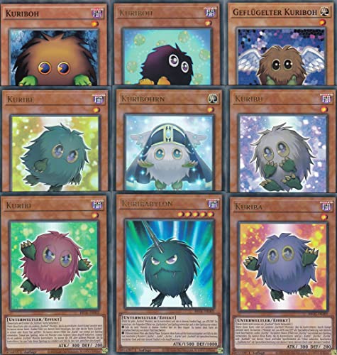 YuGiOh! Kuriboh Kollektion 9 Verschiedene Kuribu Karten - Deutsch/Boosterfrisch & 9-Pocket Page von Arkero-G