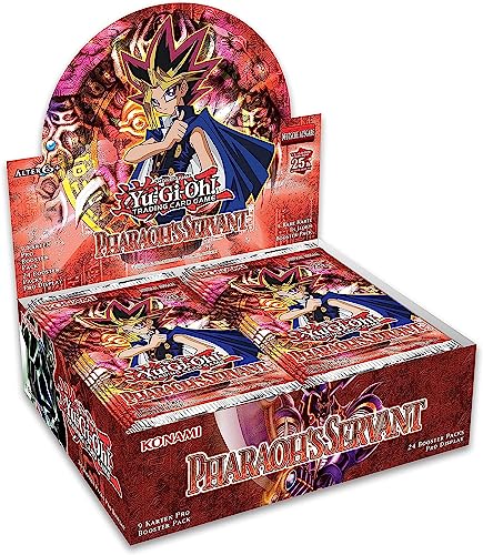 Arkero-G YuGiOh! Pharaoh's Servant (25th Anniversary) Booster Display | DEUTSCHE Ausgabe | NEU & OVP | Yu-Gi-Oh Karten 100 Small Soft Sleeves von Arkero-G