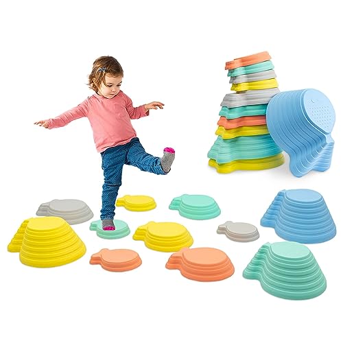 Balanciersteine für kinder stapelsteine balancieren,balance steine groß,stepping stones kids,hügelkuppen set(11 Stück Fischmakronen) von Arkyomi