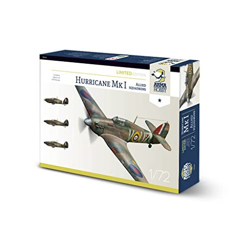 Arma Hobby Kunststoffmodell zum Kleben von Hurricane Mk I Allied Squadrons Limited Edition (70024) im Maßstab 1/72 von Arma Hobby