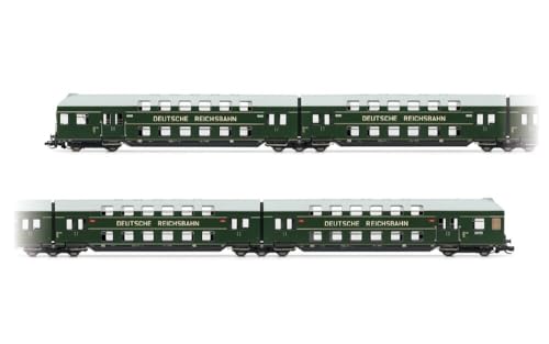 Arnold TT HN9523 DR, 4-teiliger Doppeldecker mit Steuerkabine, grün/graues Dach, Ep. III Personenwagen Arnold TT HN9523 DR, 4-teiliger Doppeldecker mit Steuerkabine, grün/graues Dach, Ep. III Personenwagen von Arnold TT