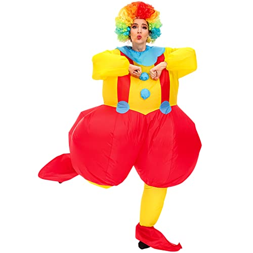 Arokibui Aufblasbares Clown-Kostüm für Erwachsene, lustiges aufblasbares Kostüm, Cosplay, Party, Weihnachten, Halloween, Kostüm, Unisex-Kostüm von Arokibui