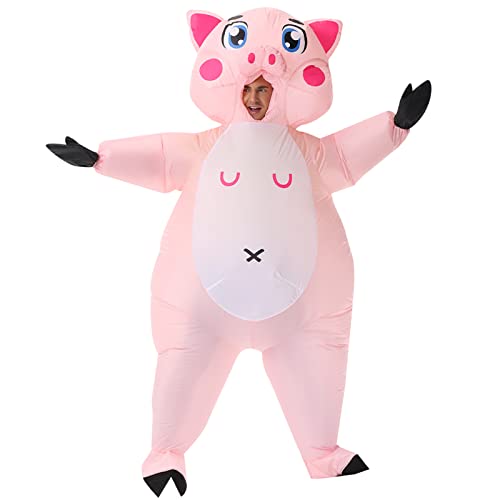 Arokibui Aufblasbares Schweinekostüm, aufblasbares Kostüm, Tierkostüm, Cosplay, Party, Weihnachten, Halloween, Kostüm, Overall von Arokibui