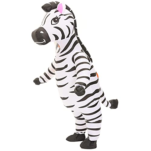 Arokibui Aufblasbares Zebra-Kostüm, lustiges aufblasbares Tierkostüm, Cosplay, Party, Weihnachten, Halloween, Festival, Kostüm, Overall von Arokibui