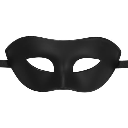 Aroncent Retro Venezianische Masquerade Maske: Herren Verdickte Gentleman Maske für Karneval Halloween Ritterlich italienisch venezianische Maske als halbes Gesicht Schwarz von Aroncent