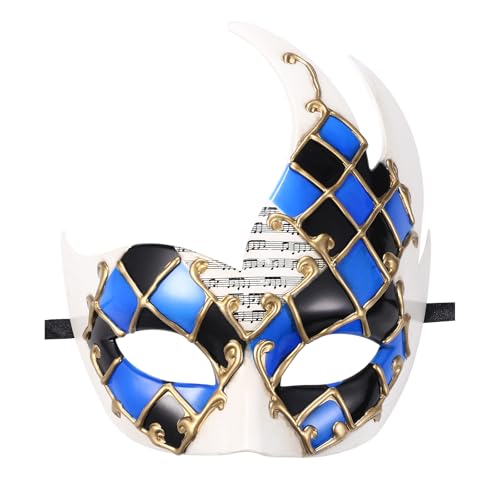 Aroncent Venezianische Masquerade Maske Herren: Maske für Karneval Halloween Balls Musikfestivals Fasching Ritterlich italienisch venezianische Maske von Aroncent