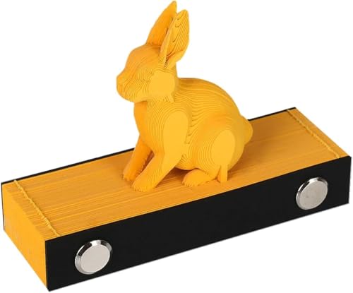 ArrGo 3D-Notizblock Mini Zwölf Sternzeichen Tiere 3D-Notizblöcke Blocknotizen 3D-Kunstpapier Geschnitzte Haftnotizen Neujahrsgeschenk(Rabbit) von ArrGo