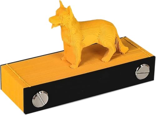 ArrGo 3D-Notizblock Mini Zwölf Sternzeichen Tiere 3D-Notizblöcke Blocknotizen 3D-Kunstpapier Geschnitzte Haftnotizen Neujahrsgeschenk(Dog) von ArrGo