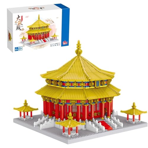 ArrGo Mikro-Bausteine, Architektur und Sammlung, dekoratives Set, Mini-Ziegel, Modell, Geschenk für Erwachsene ab 6 Jahren, chinesische antike berühmte Dazheng-Halle, 2802 Teile von ArrGo