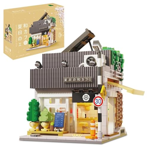 ArrGo Sommerliches Japanisches Café modularer MOC-Hausbausatz 1116 Teile Street View-Steine mit Beleuchtungssets Bauspielzeug für Erwachsene und Jugendliche von ArrGo