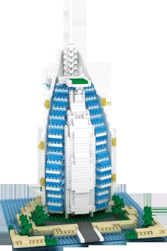 Burj Al Arab Mini-Baustein-Sets, weltberühmtes Architekturmodell, Mikro-Bausteine für Erwachsene – 1095 Teile, Mikro-Bausteine, Spielzeug, Geschenke von ArrGo