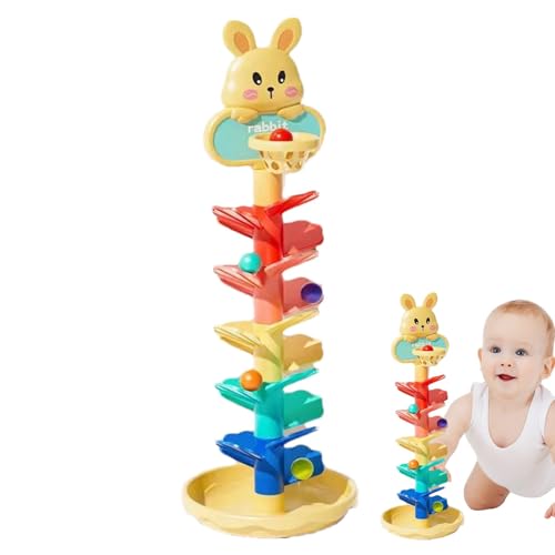 Arroopu Ballturm für Kleinkinder, Ball-Drop-Spiele für Kinder,Activity Track Learning Stapelspielzeug Ball Drop Toys - Swirl Multi-Layer Vorschulspielzeug Lernspiele für Kinder von Arroopu