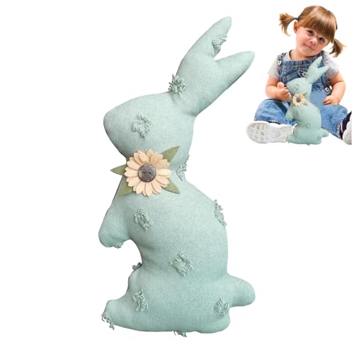 Arroopu Kaninchenpuppe, Kaninchenpuppenspielzeug - Plüsch-Kaninchenspielzeug - -Plüschhase mit Blumenmuster, Stoffhasen-Tierspielzeug, süße Hasenpuppe, Hasen-Kinderkissen zum Schlafen von Arroopu