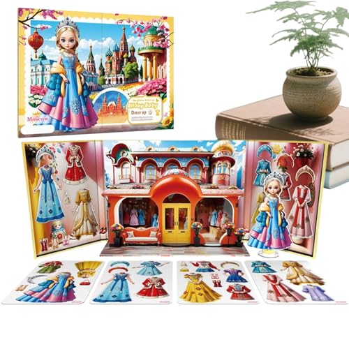 Arroopu Verkleidungsspiele | Magnetische Aufkleber Prinzessin Papierpuppen Spielset - Lernspielzeug Rollenspiel Für Kinder Mädchen Reisespiele Geburtstagsgeschenk Partymitgebsel Arroopu Verkleidungsspiele | Magnetische Aufkleber Prinzessin Papierpuppen Spielset - Lernspielzeug Rollenspiel Für Kinder Mädchen Reisespiele Geburtstagsgeschenk Partymitgebsel von Arroopu