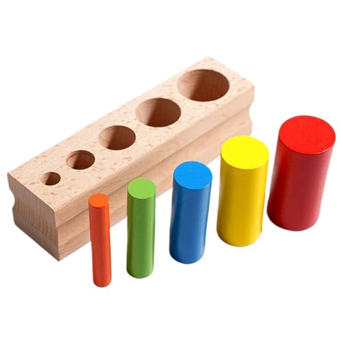 Arroopu Zylinder Bausteine Sinnesmaterial | Holz Sinnes Farbensortierer Tischspiel - Interaktives Pädagogisches Lernspiel, Feinmotorik Spielzeug für Kleinkinder und Mädchen Arroopu Zylinder Bausteine Sinnesmaterial | Holz Sinnes Farbensortierer Tischspiel - Interaktives Pädagogisches Lernspiel, Feinmotorik Spielzeug für Kleinkinder und Mädchen von Arroopu