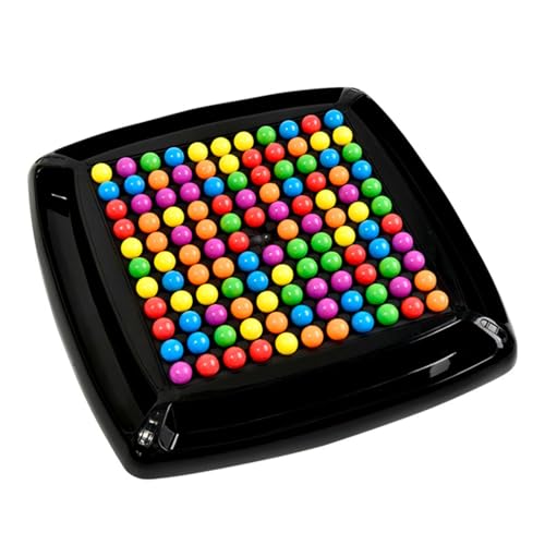 30×30×3,5 cm Rainbow Bead Spiel Mit 120 Regenbogenperle - Pädagogisches Schachbrettspiel Für Kinder, Rainbow Ball Elimination Game, Rainbow Ball Elimination Brettspiel, Rainbow Puzzle Schachspiel von Arrovarp