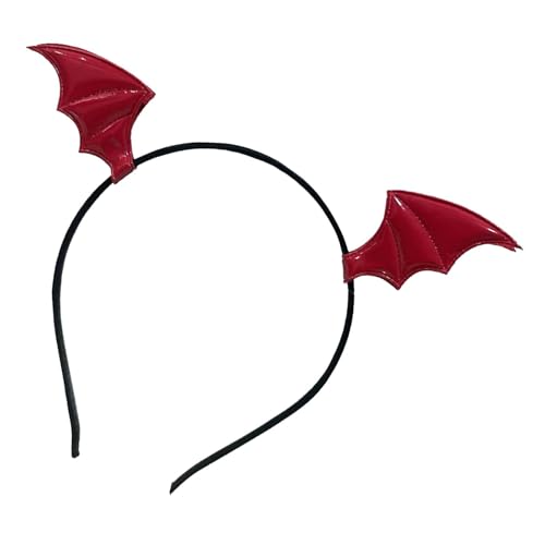 Arrovarp Fledermaus Stirnband Halloween,Halloween Fledermaus Stirnband | Halloween-Stirnbänder,Gruselige dekorative Kopfbedeckung, Halloween-Haarschmuck, schwarzer Fledermausflügel-Haarreifen für von Arrovarp