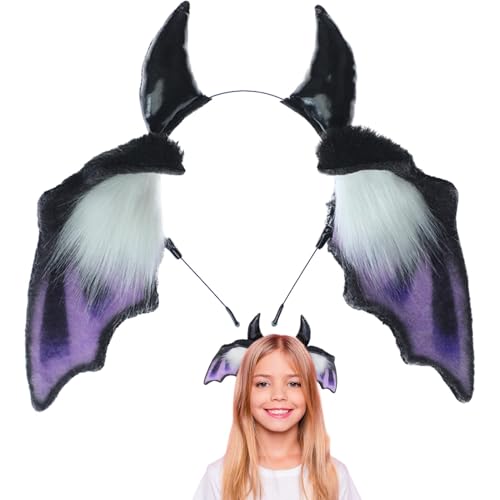 Arrovarp Halloween-Kopfschmuck,Halloween-Stirnbänder für Frauen - Plüschtier-Ohrkostüm-Stirnbänder,Biegsame Halloween-Kopfbedeckung, Cosplay-Dekoration für Halloween-Partys, Schulaufführungen, von Arrovarp