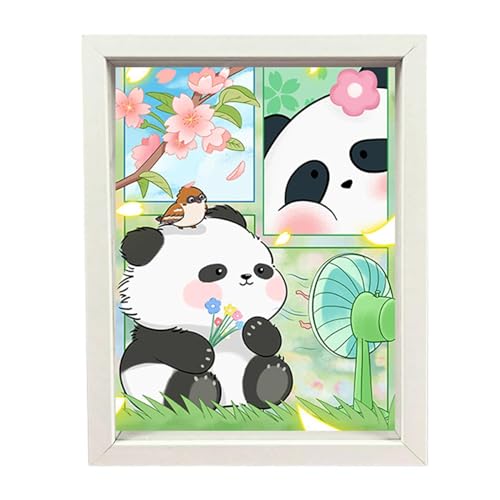 Arrovarp Panda-Puzzles,Panda-Puzzles für Erwachsene - Süße Puzzlespiele für Kinder | Kleine Bilderrahmen-Dekoration, Kinder-Panda-Puzzle, pädagogische Lern-Puzzles von Arrovarp