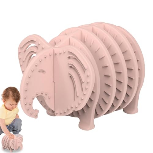 Arrovarp Silikonpuzzle für Kinder,Tierpuzzle aus Silikon,Ineinandergreifendes Puzzle-Spielzeug, einzigartiges 3D-Silikon-Elefant-Puzzle - Pädagogische Tierpuzzles, unterhaltsame Lernhilfen für die von Arrovarp