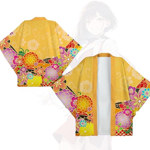 Arrowzoom-Blumendesign, Anime-Kimono-Cardigan, Unisex, japanisches Cosplay, bedruckte Seidenoberteile im Harajuku-Stil, KSYZ065 von Arrowzoom