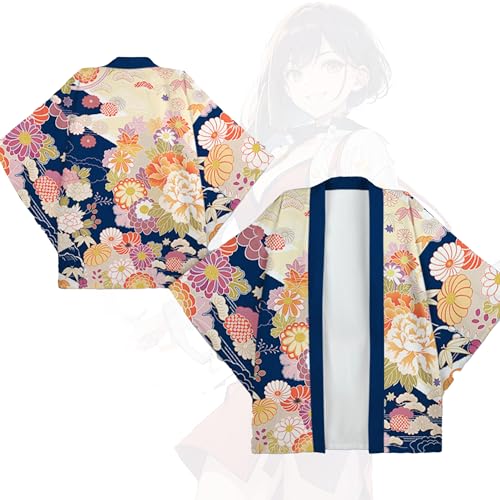 Arrowzoom-Frühlingsblumendesign, Anime-Kimono-Cardigan, Unisex, japanisches Cosplay, bedruckte Seidenoberteile im Harajuku-Stil, KSYZ060 von Arrowzoom