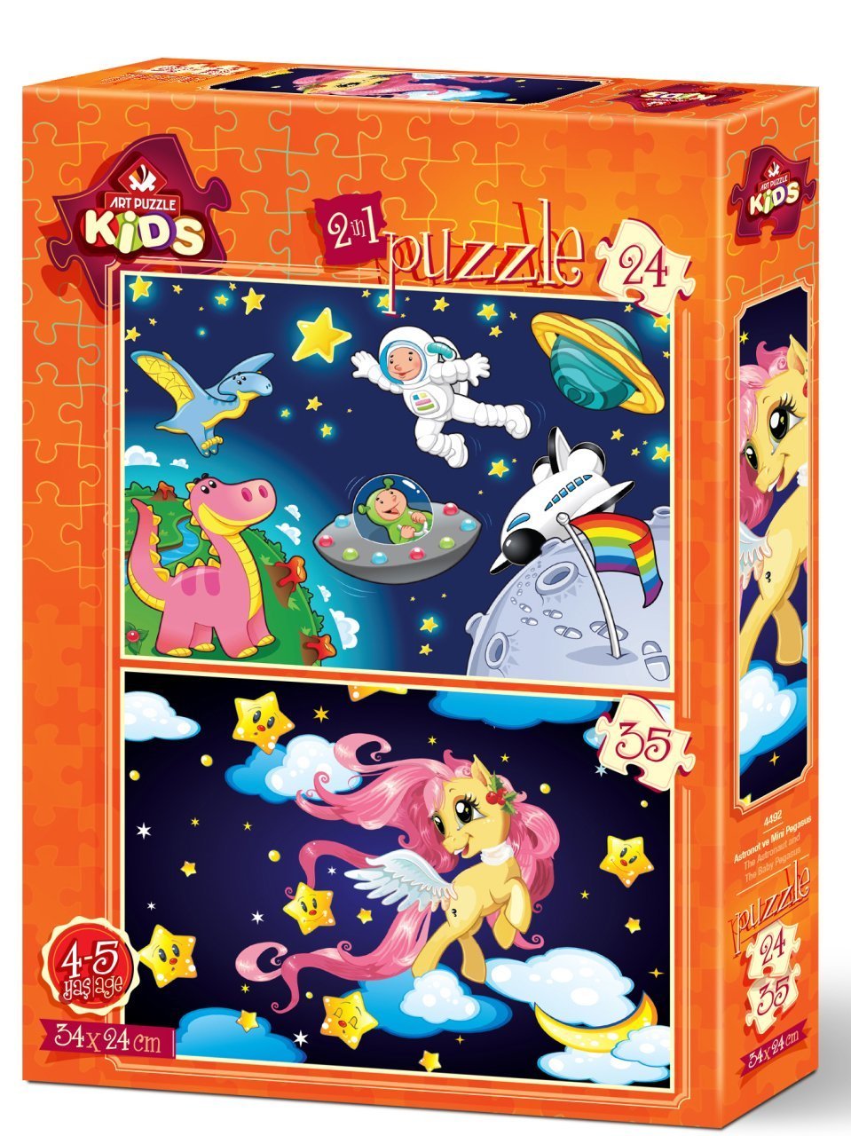 Art Puzzle 2 Puzzles -  Der Astronaut und das Pegasus-Baby 24 Teile Puzzle Art-Puzzle-4492 von Art Puzzle