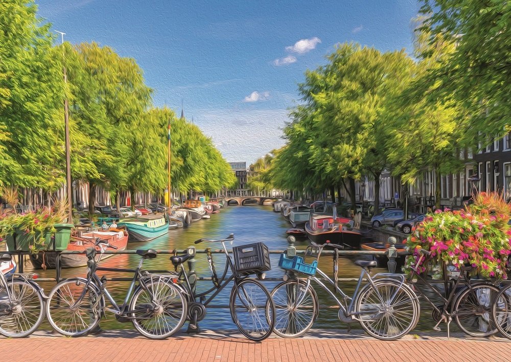 Art Puzzle Amsterdam Canal 2000 Teile Puzzle Art-Puzzle-5480 von Art Puzzle