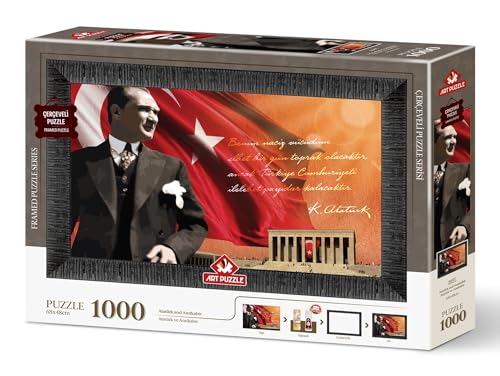 Art Puzzle Atatürk And Monumkabir 1000 Teile Gerahmtes Puzzle von Art Puzzle