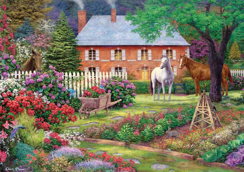 Art Puzzle Chuck Pinson - Equestrian Garden 1500 Teile Puzzle Art-Puzzle-5397 von Art Puzzle