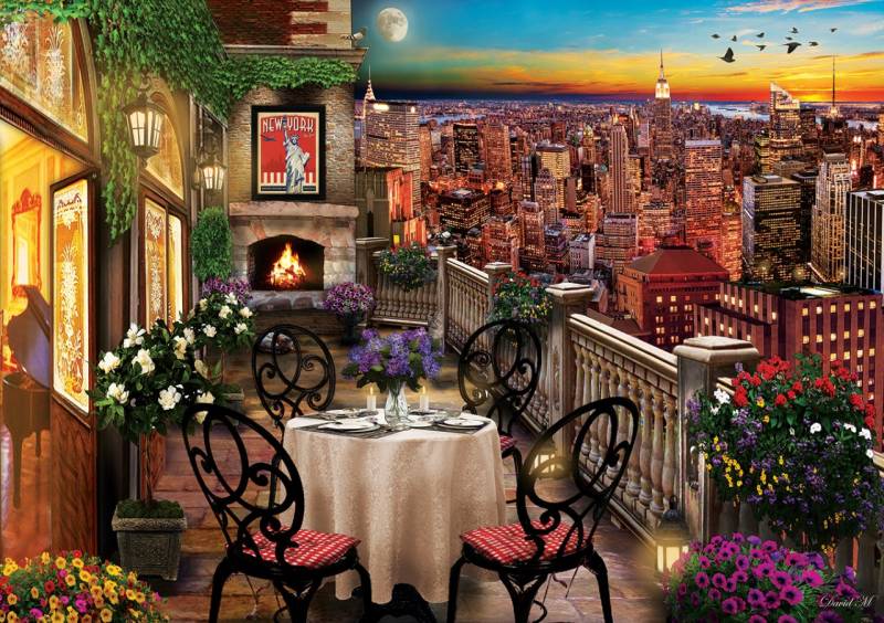 Art Puzzle Abendessen in New York 1000 Teile Puzzle Art-Puzzle-5184 von Art Puzzle