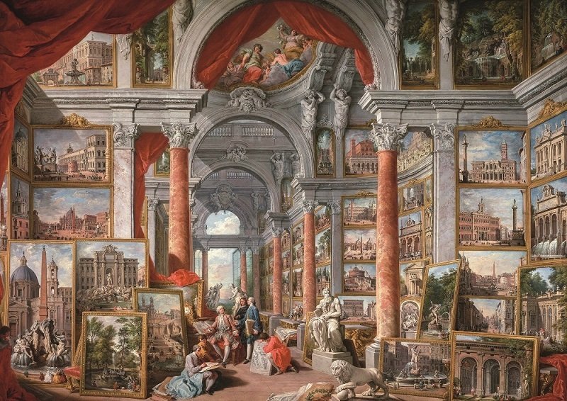 Art Puzzle Gallery With Views of Modern Rome, 1757 2000 Teile Puzzle Art-Puzzle-5479 von Art Puzzle