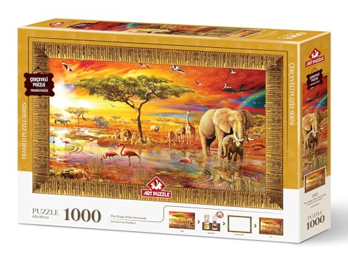 Art Puzzle Könige von Savana 1000 Teile Rahmenpuzzle von Art Puzzle