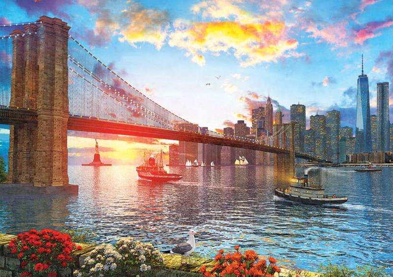 Art Puzzle Sonnenuntergang in New York 1000 Teile Puzzle Art-Puzzle-5185 von Art Puzzle