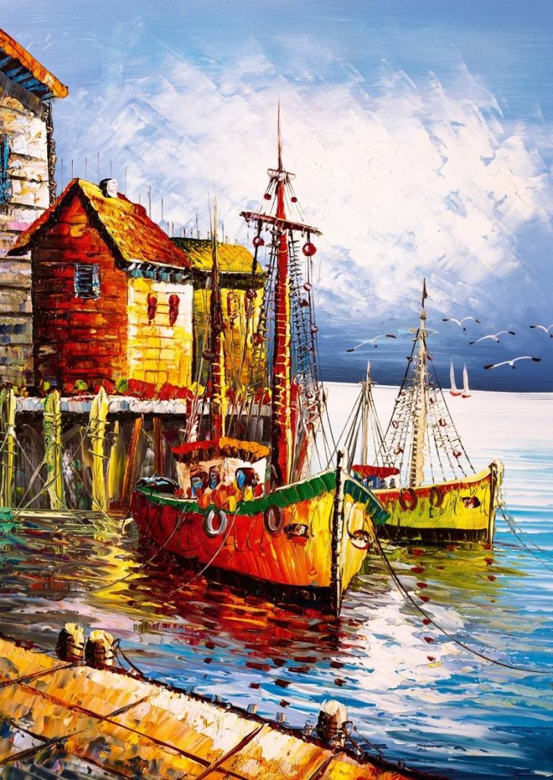 Art Puzzle Der Orangenhafen 500 Teile Puzzle Art-Puzzle-5091 von Art Puzzle