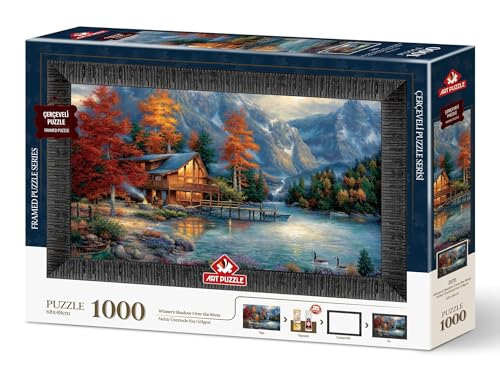 Art Puzzle Winter Shadow On River 1000 Teile Rahmenpuzzle von Art Puzzle