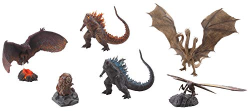 Art Spirits Godzilla Hyper Modeling Series: Godzilla, Burning Godzilla, Ghidorah, Rodan, Mothra Larvae, Mothra Figur Set von Art Spirits