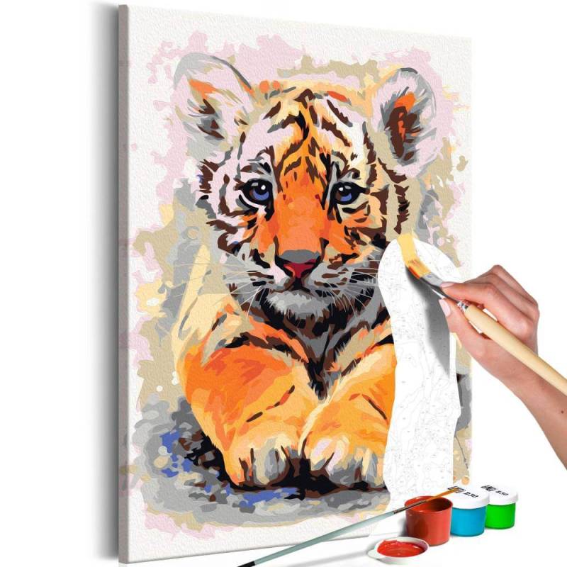 Malen nach Zahlen - Tiger-Baby von Artgeist