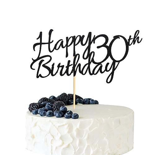 Arthsdite 1 Stück Happy 30th Birthday Cake Topper 30 Cake Topper Happy 30 Birthday Kuchen Dekoration für 30. Prost bis 30 Geburtstag Party Dekoration Supplies – Schwarz Glitzer Arthsdite 1 Stück Happy 30th Birthday Cake Topper 30 Cake Topper Happy 30 Birthday Kuchen Dekoration für 30. Prost bis 30 Geburtstag Party Dekoration Supplies – Schwarz Glitzer von Arthsdite