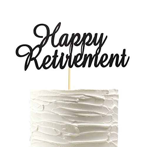 Arthsdite Tortenaufsatz "Happy Retirement" im Ruhestand zum Ruhestand Geburtstagsparty Kuchendekorationen Zubehör – schwarzer Glitzer Arthsdite Tortenaufsatz "Happy Retirement" im Ruhestand zum Ruhestand Geburtstagsparty Kuchendekorationen Zubehör – schwarzer Glitzer von Arthsdite