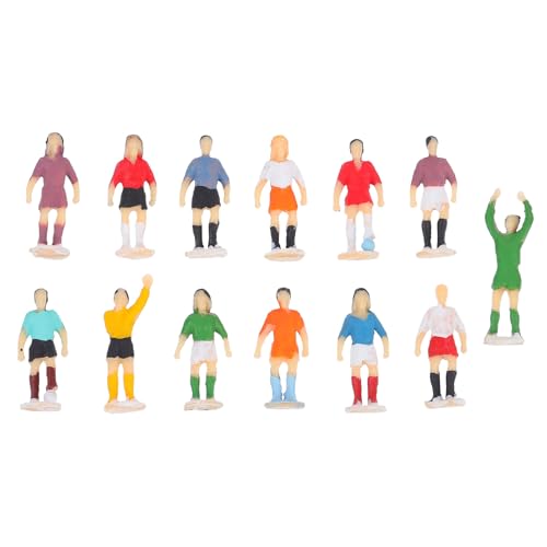 Artibetter 1 Satz/13 Stück Mini-Fußballfigur Mikro-Fußballspieler-Modell Fußballspieler-Figurenschmuck Mini-Figuren-Spielerfigur Fußball Fußballspieler-Spielzeugfiguren von Artibetter