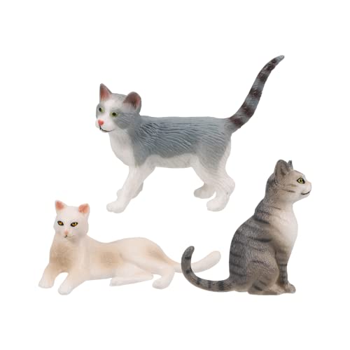 Artibetter 3st Katzen Ornamente Mit Harten Haaren Süße Miniatur-katzenfigur Spielzeugkatze Geschenk Für Katzenliebhaber Waren Tierfiguren Kind PVC Katzenspielzeug Die Katze von Artibetter