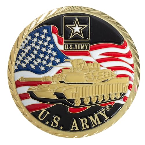 USA und M1 Abrams Panzer United States Army Challenge Coin von Artisan Owl