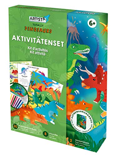 ARTISTA 9301928 Aktivitätenset Dinosaurier, DIY-Kit für Kinder, Bastelset, Kreativset in praktischer Aufbewahrungsbox von ARTISTA