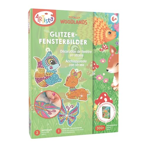 ARTISTA 9301944 Bastelset Glitzerfensterbilder, Kreativset in praktischer Aufbewahrungsbox, DIY-Kit für Kinder ab 6 Jahre von ARTISTA