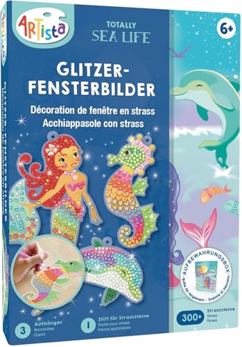 Artista 9342961 Bastelset Glitzerfensterbilder, Unterwasserwelt, Kreativset in praktischer Aufbewahrungsbox, DIY-Kit für Kinder ab 6 Jahre Artista 9342961 Bastelset Glitzerfensterbilder, Unterwasserwelt, Kreativset in praktischer Aufbewahrungsbox, DIY-Kit für Kinder ab 6 Jahre von ARTISTA