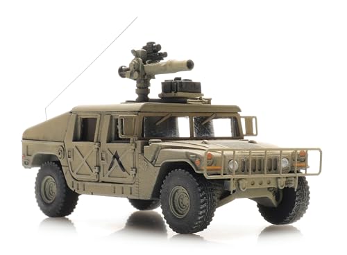 Artitec US Humvee Desert TOW 1/87 (HO Scale) Fertigmodell (6870539) - Militär, Modellauto, Erwachsene, Modellbau-Enthusiasten, Unisex von Artitec